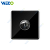 S7 Series SAT/ Double SAT 250V Light Electric Wall Switch Socket Tempered Glass Material with Chrome Frame Modern Sockets