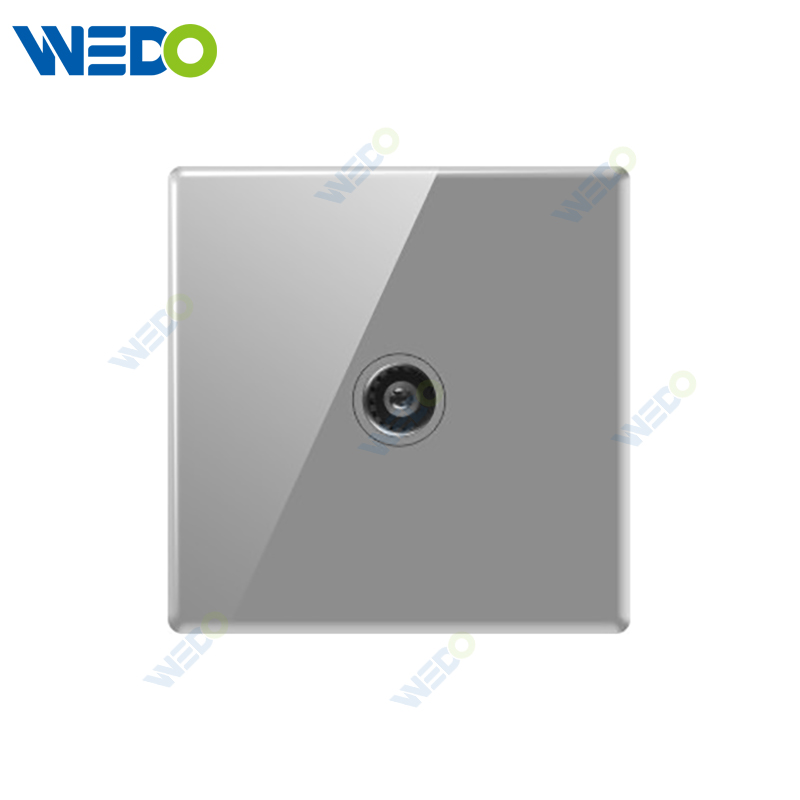 S6 Series TEL / Computer / Double TEL / Double Computer / TEL+ Computer 250V Light Electric Wall Switch Socket Tempered Glass Material Modern Sockets