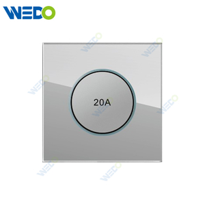 D90 Series 20A Switch With LED Light Ring 146 250V Light Electric Wall Switch Socket Glass Plate+PC Bottom Material Modern Sockets