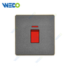 ULTRA THIN A1Series 20A socket with neon Acrylic / Leather Different Color Different Style Fashion Design Wall Switch 