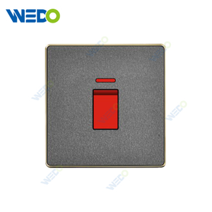 ULTRA THIN A1Series 45A socket with neon Acrylic / Leather Different Color Different Style Fashion Design Wall Switch 