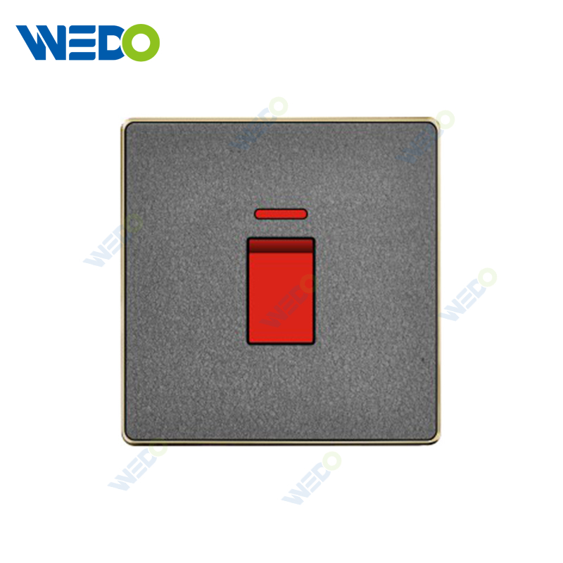ULTRA THIN A1Series 45A switch with neon (3*6) Acrylic / Leather Different Color Different Style Fashion Design Wall Switch 