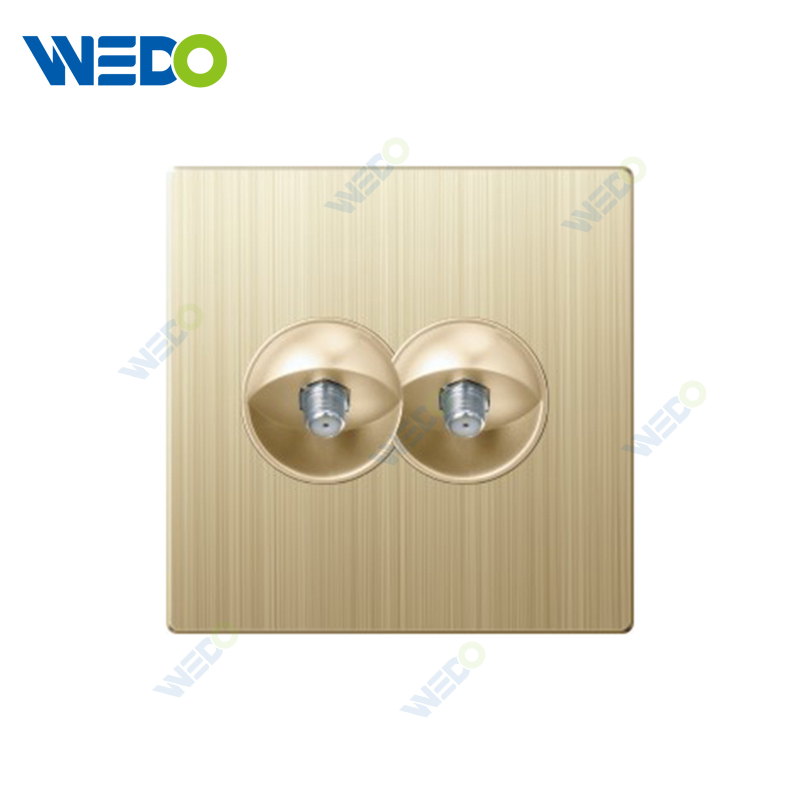 ULTRA THIN A3 Series Double Satellite Socket / Satellite and TV Socket Different Color Different Style Fashion Design Wall Switch 
