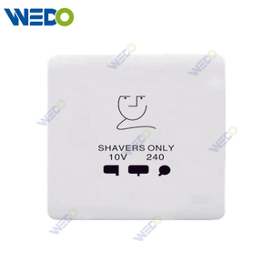 C50 White New Design Customized Factory Pc Wall Switch And Socket Shaver Socket 3*3