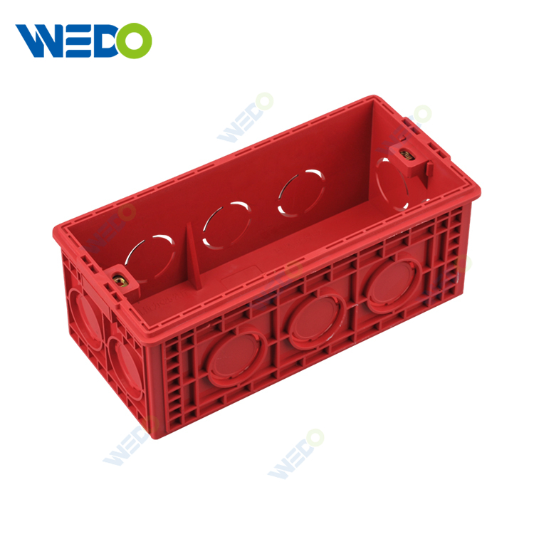 Fireproof Active Red 3*6 Pvc Electrical Double Gang Junction Box Switch Box 