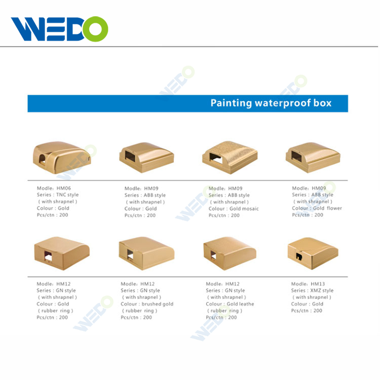 PC Material Gold ABB Style Waterproof Box 