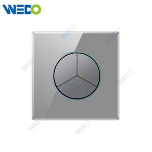 S6 Series 3G 16A 250V Light Electric Wall Switch Socket Tempered Glass Material Modern Sockets