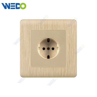 C20 86mm*86mm Home Switch White/silver/gold EUROPEAN SOCKET Light Electric Wall Switch PC Cover with IEC Certificate