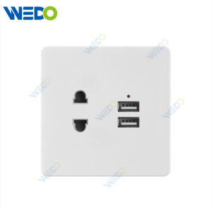 C85 Wall Switch Push On Off UK Standard Electric Switch Socket UK Standard White 2pin Socket +2USB/2pin Socket +USB