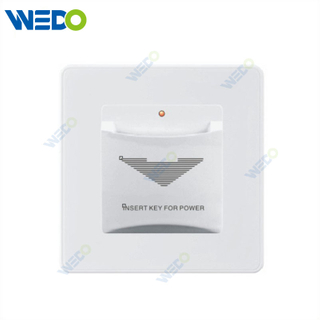 C85 Wall Switch Push On Off UK Standard Electric Switch Socket UK Standard White Gold Insert Card To Get Power