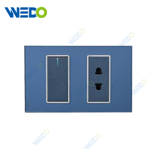 A40 High Quality Home UK Standard Aluminum Electric Wall Socket Switch 1gang 2 Pin Socket