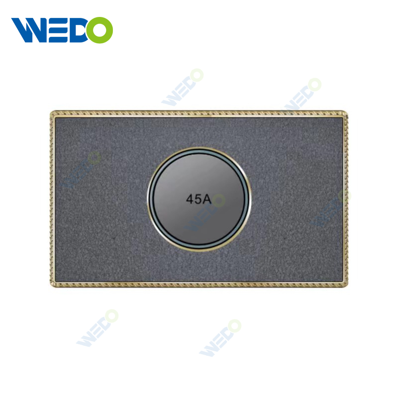 Acrylic Leather British 45A Reset Wall Switch, Electric Socket Switch