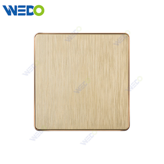 C72 China Blank Plate Electric Push Button Light Wall Switch Many Colors White Silver Gold with Chrome