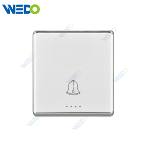 S2-W Home Switches Doorbel Switch 16A 250V Light Electric Wall Switch Socket 86*86cm PC Material with Chrome Frame