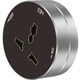 Track Socket in Plug & Socket Aluminum Wall Track Socket Embedded Orbital EU Movable Modular Power Rail Plug System Desktop Socket