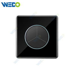 S7 Series 3G 16A 250V Light Electric Wall Switch Socket Tempered Glass Material with Chrome Frame Modern Sockets