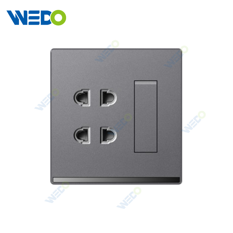 ULTRA THIN A4 Series 1 gang 1way switch and 2 gang 2 pin socket Different Color Different Style Fashion Design Wall Switch 