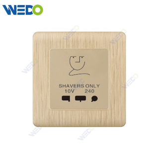 C20 86mm*86mm Home Switch White/silver/gold SHAVER SOCKET Light Electric Wall Switch PC Cover with IEC Certificate