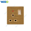 K8 Series Acrylic 13A Switched Socket with LED Light Ring 250V Light Electric Wall Switch Socket Home Switches Twist Pattern