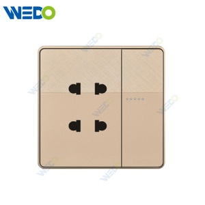 D1 Light Switch Simple Electric, Wall Switch Light 1G Switch 2 Pin Socket/1G Switch 4 Pin SocketWall Switch PC Material Cover with IEC Report SASO