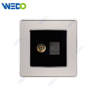 C35 Manufacturer Price EU/UK Standard Electrical Wall Sockets And Switches Plates TV+TEL SOCKET Power Wall Switch And Socket 