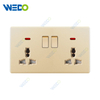 ULTRA THIN A2 Series Double MF 13A Switch Socket w/without neon 250V Different Color Different Style Fashion Design Wall Switch 