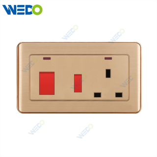 C32 Aluminium New Design Customized Factory Pc Wall Switch And Socket COOKER UNIT
