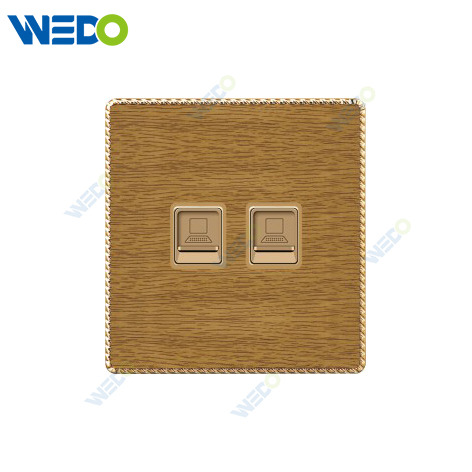 K8 Series Acrylic TEL / Computer / Double TEL / Double Computer 250V Light Electric Wall Switch Socket Home Switches Twist Pattern