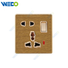 K8 Series Acrylic 5 Pin Switched Socket with LED Light Ring 250V Light Electric Wall Switch Socket Home Switches Twist Pattern
