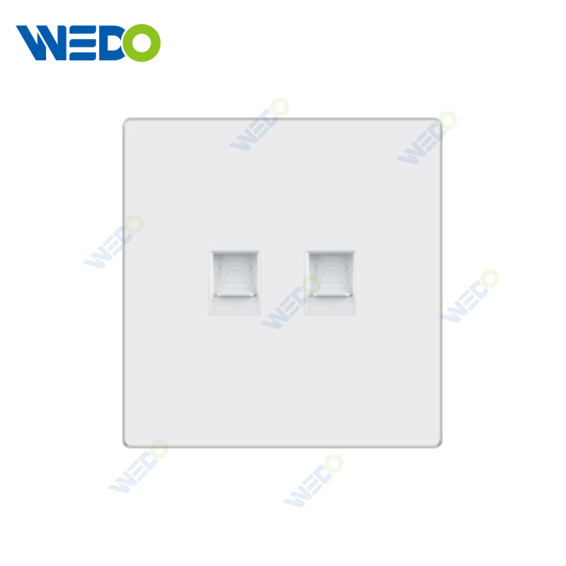 ULTRA THIN A5 Series Tel socekt Computer socket / Double With PC Materical Different Color Different Style Fashion Design Wall Switch 