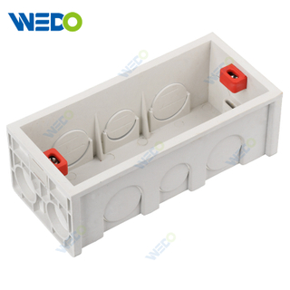 英国标准优质Pvc 3*6白色电气双接线盒开关箱