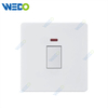 C85 Wall Switch Push On Off UK Standard Electric Switch Socket UK Standard White Gold 20A Switch with Neon Electrical Switch Sockets Wall Switch 86 Type UK Wall Switches 