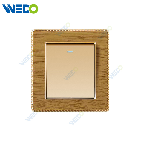 K8 Series Acrylic Wooden 1G 16A 250V Light Electric Wall Switch Socket 86*86cm PC Material with Chrome Frame Home Switches Twist pattern